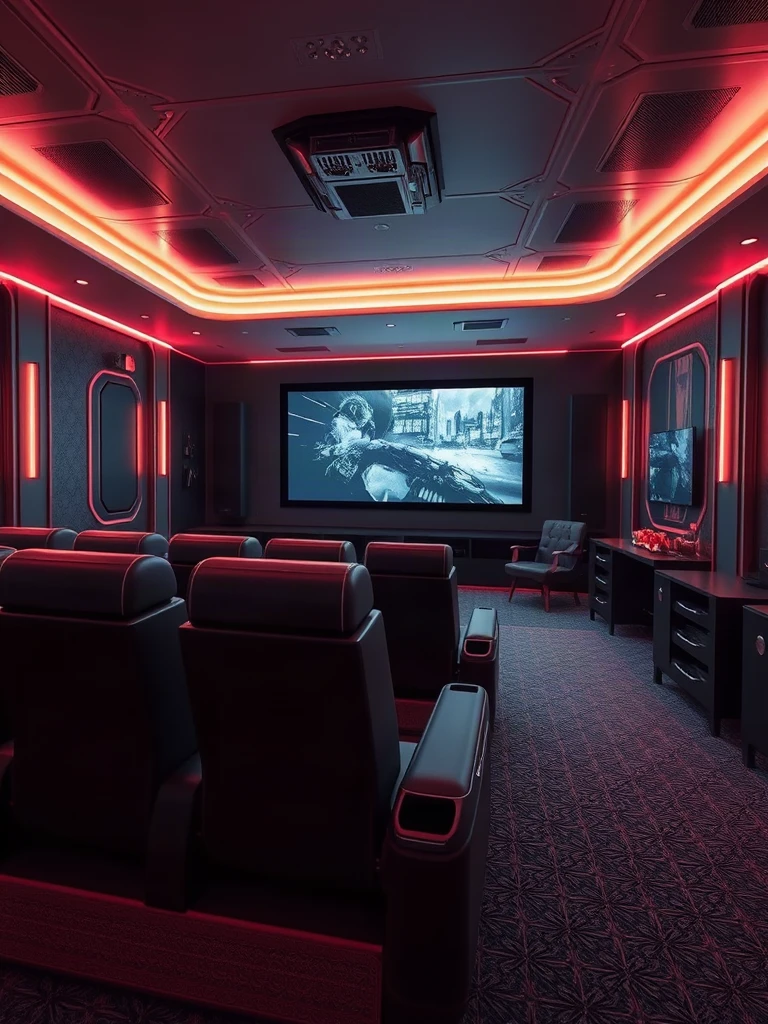 Cyberpunk Neon Home Cinema