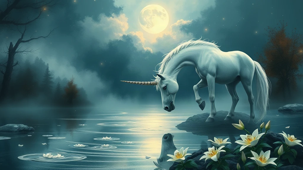 Unicorn Moonlit Lake