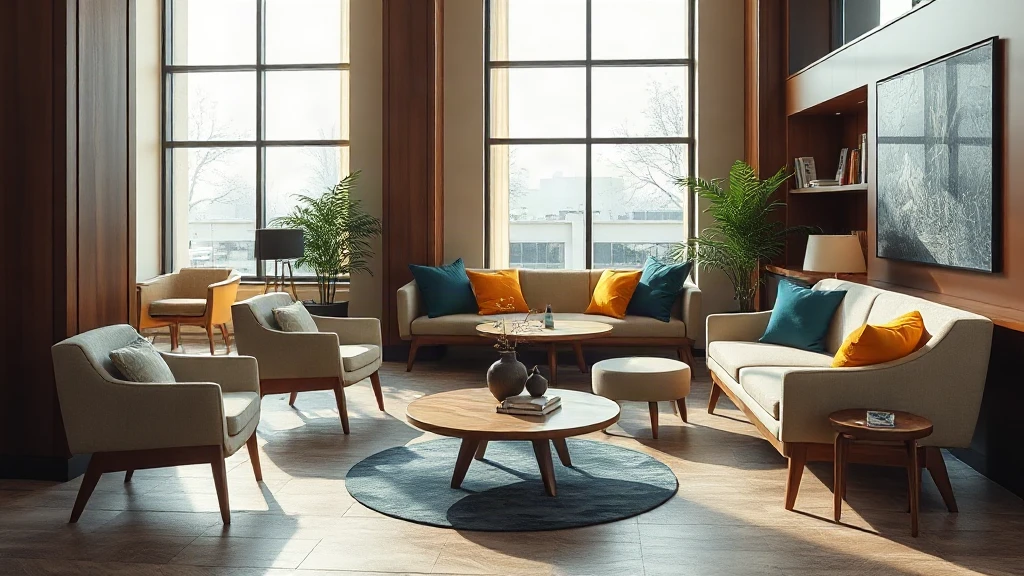Mid-Century Modern Hotel Lobby