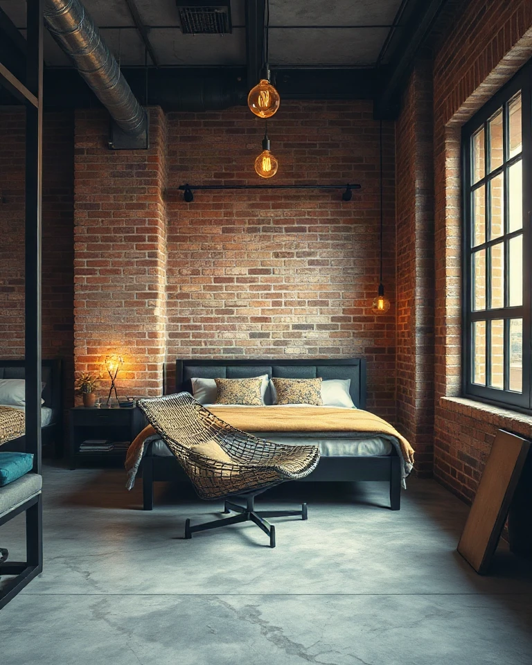 Industrial Loft Guest Room