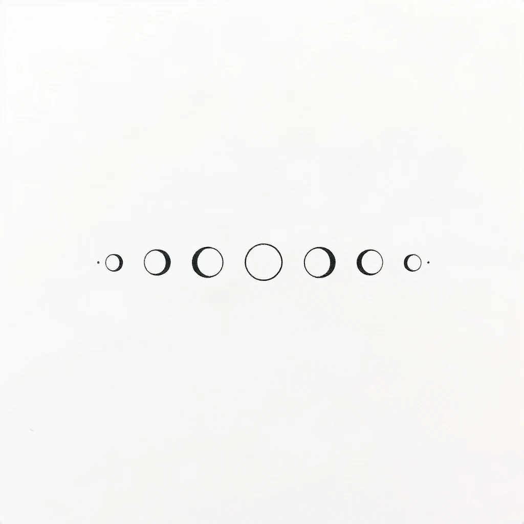 Fine Line Moon Phases Tattoo