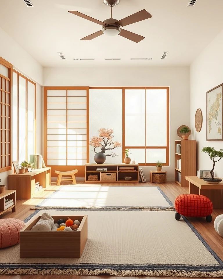 Japanese Zen Kids Playroom
