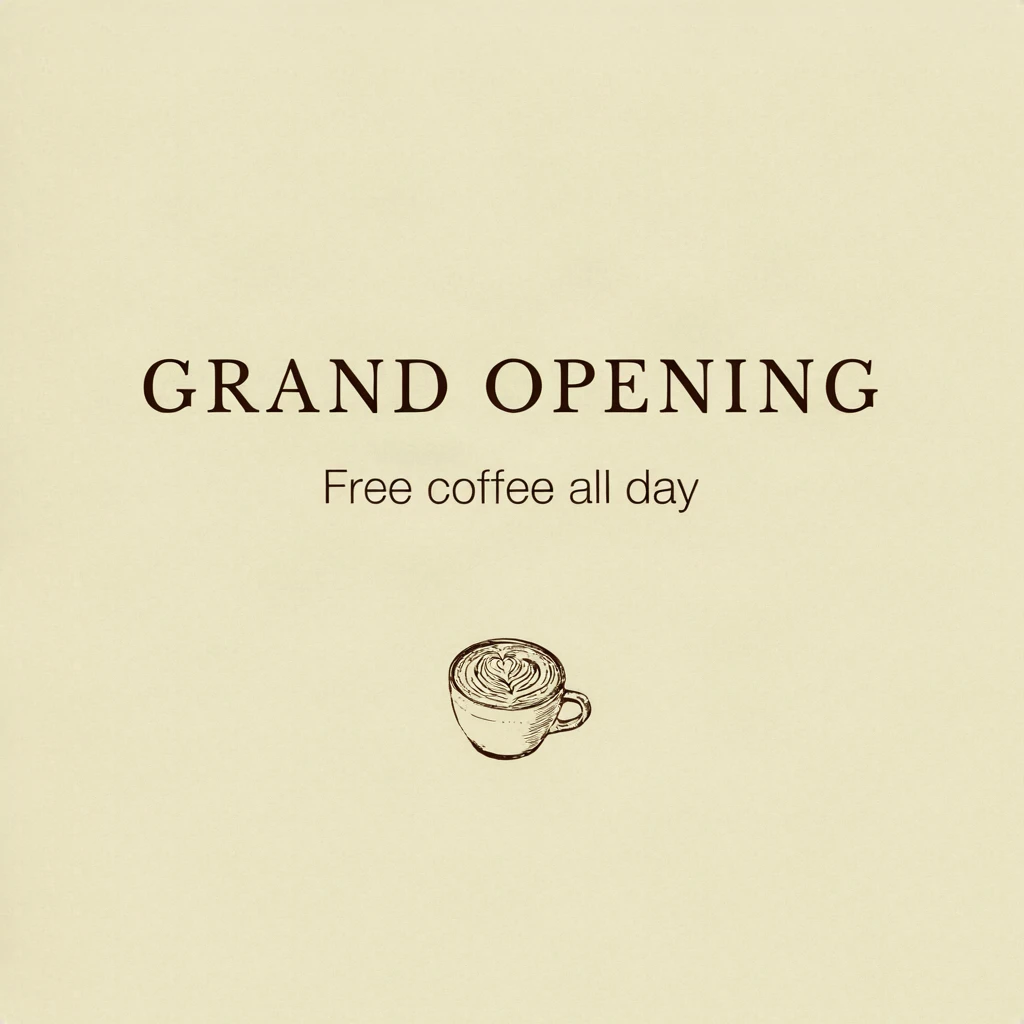 Coffee Shop Grand Opening Post