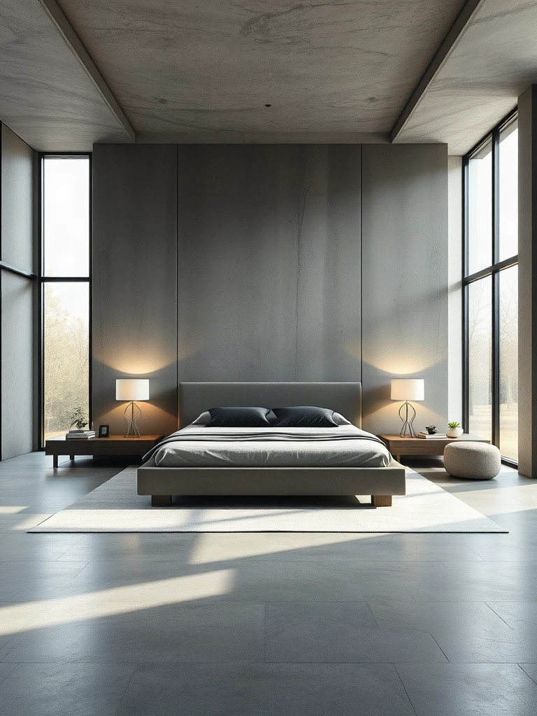 Brutalist Master Bedroom