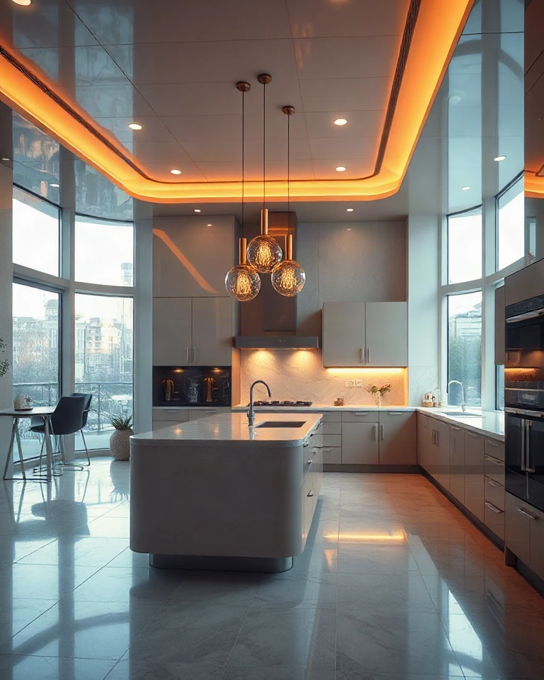 Cyberpunk Neon Kitchen