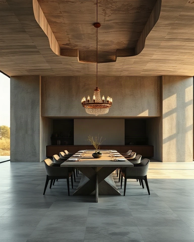 Brutalist Dining Room
