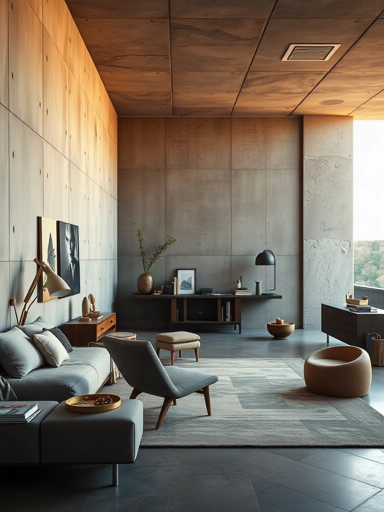 Brutalist Guest Room
