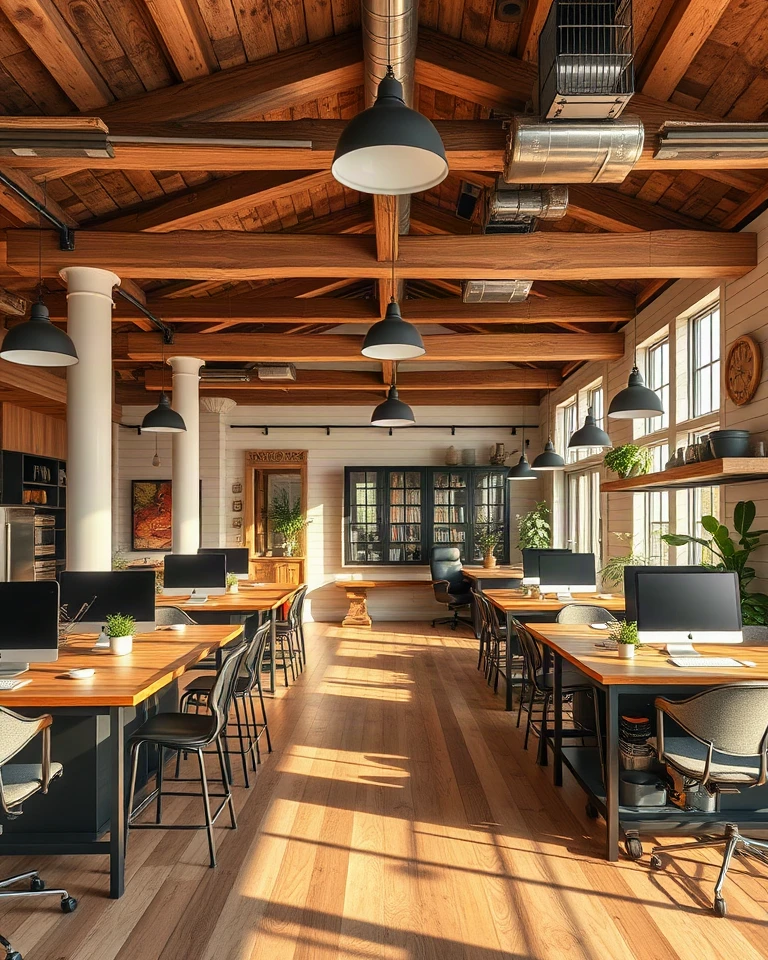 Rustic Farmhouse Coworking Space