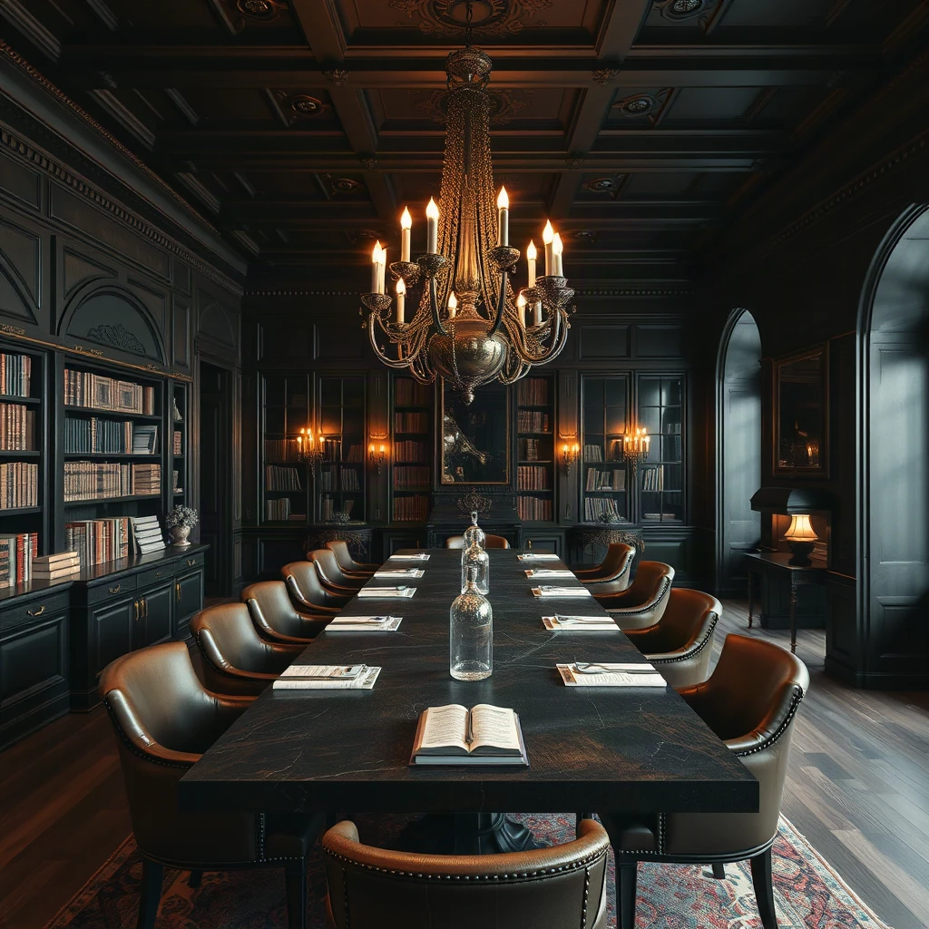 Dark Academia Dining Room