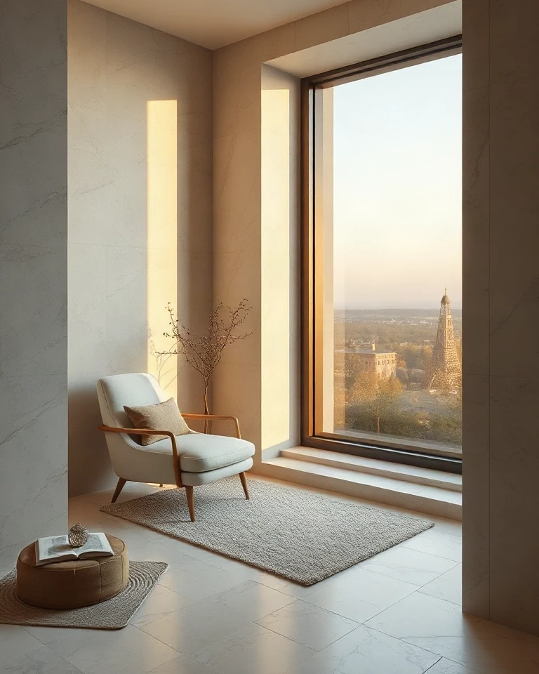 Minimalist Luxury Reading Nook